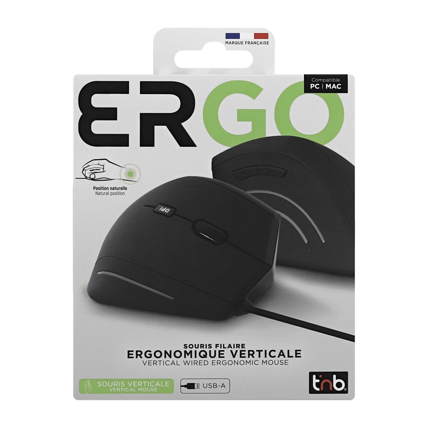 TNB Souris filaire ergonomique verticale