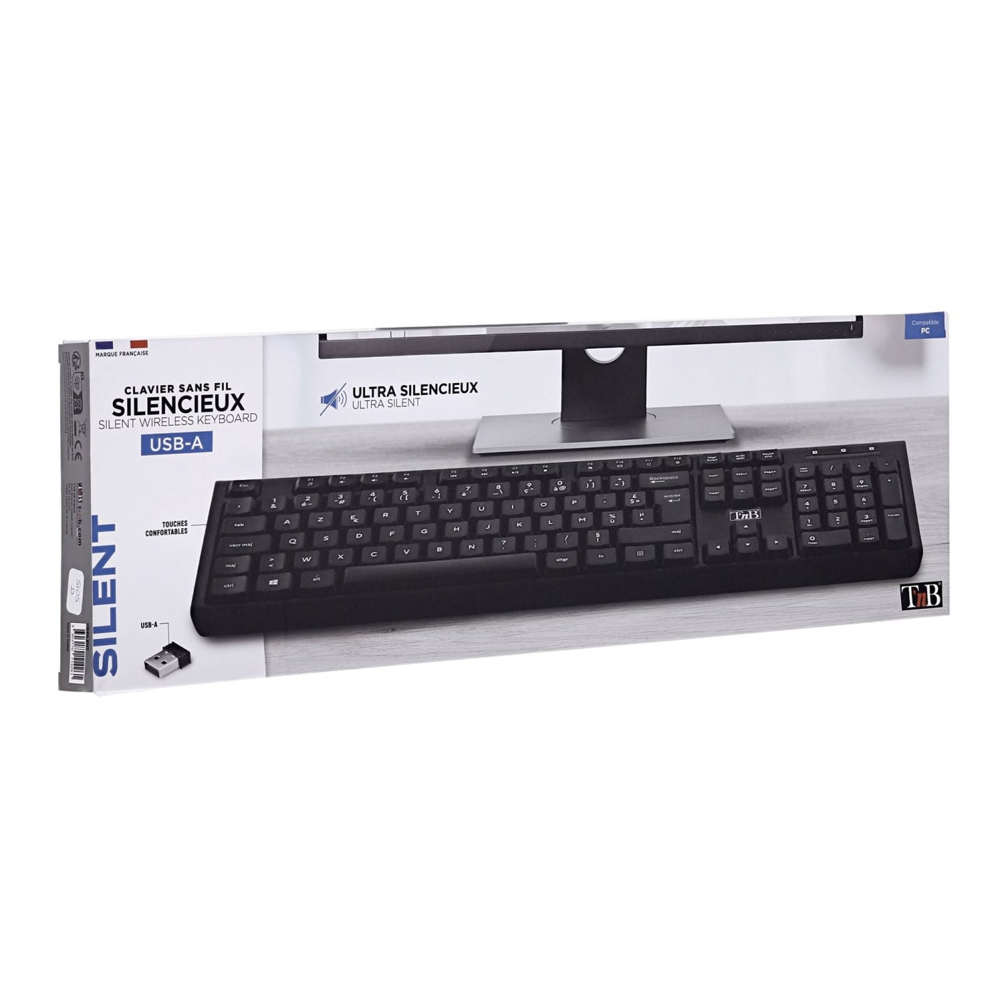 TNB Clavier silencieux sans fil - AZERTY - SILENT