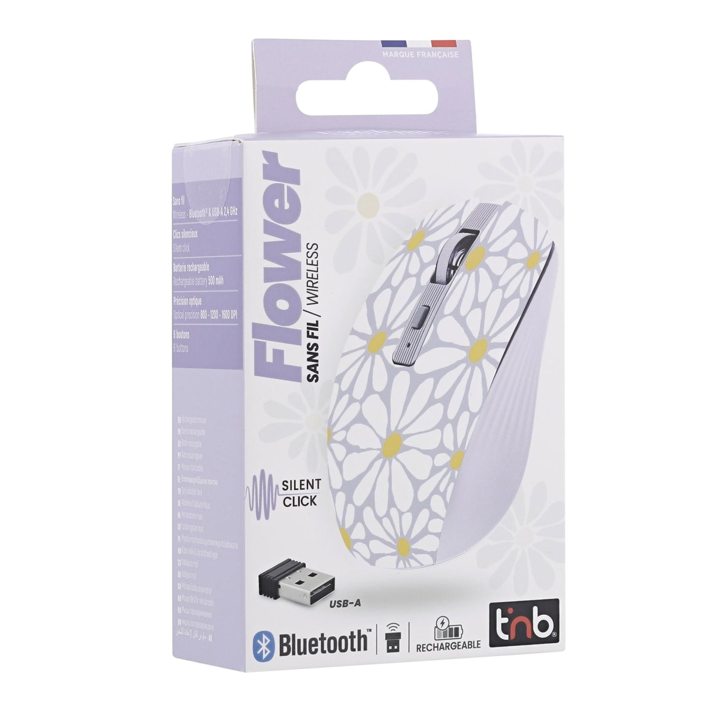 TNB Souris sans fil Bluetooth rechargeable - FLOWER EXCLUSIV