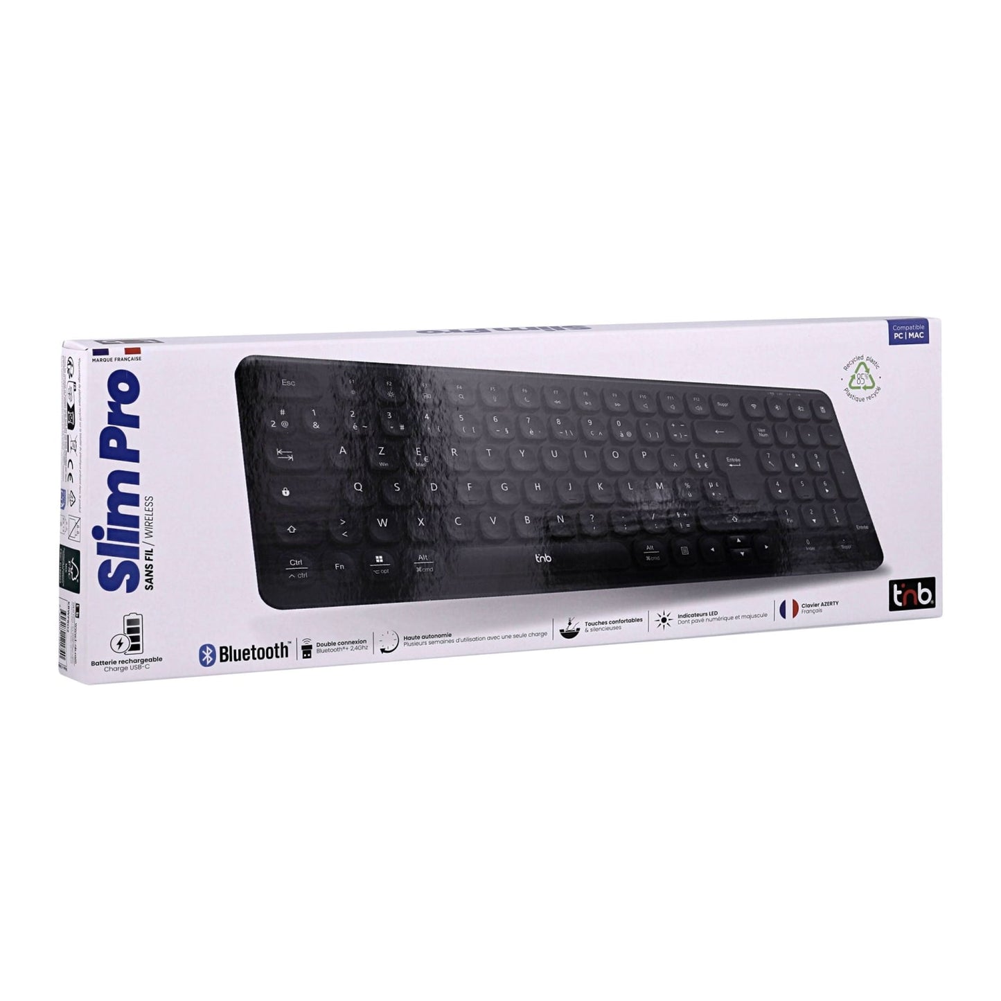 TNB Clavier sans fil rechargeable SLIM PRO - AZERTY (FR)