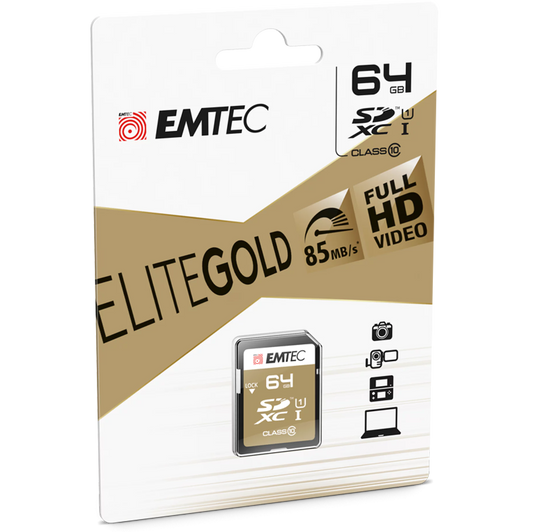 Carte mémoire Emtec SDXC – 64 Go Class 10