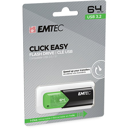 Clé USB EMTEC B110 Click Easy – 64 Go USB 3.2