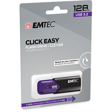 Clé USB EMTEC B110 Click Easy – 128 Go USB 3.2