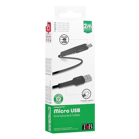 Câble Micro USB – Connecteurs renforcés – 2 mètres