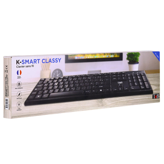 Clavier sans fil CLASSY noir – AZERTY (FR)