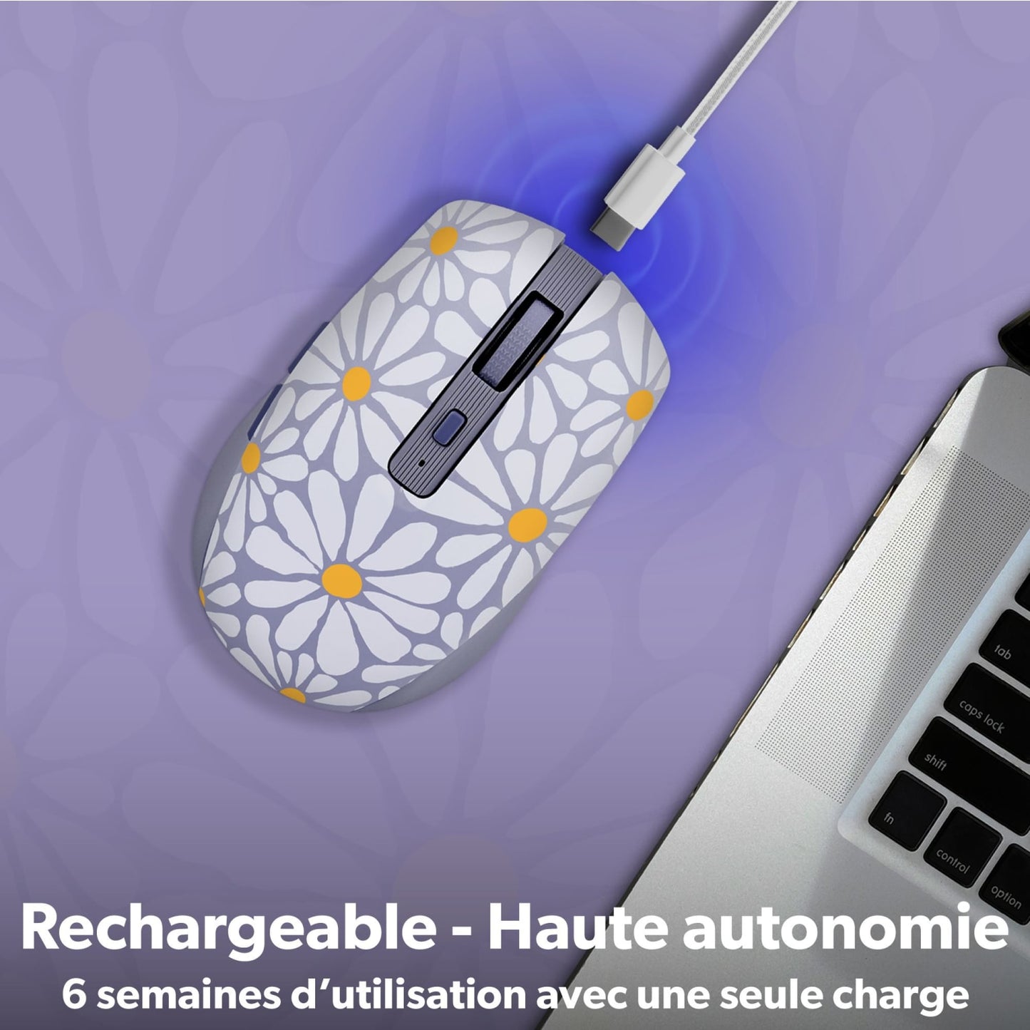 TNB Souris sans fil Bluetooth rechargeable - FLOWER EXCLUSIV