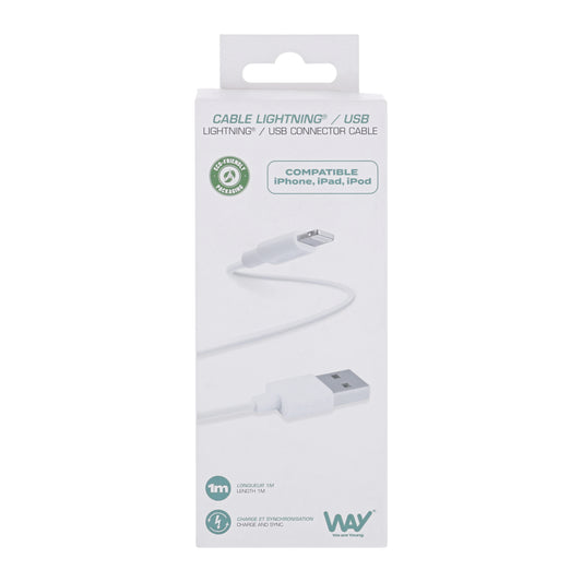 Câble USB-A / Lightning – 1 mètre
